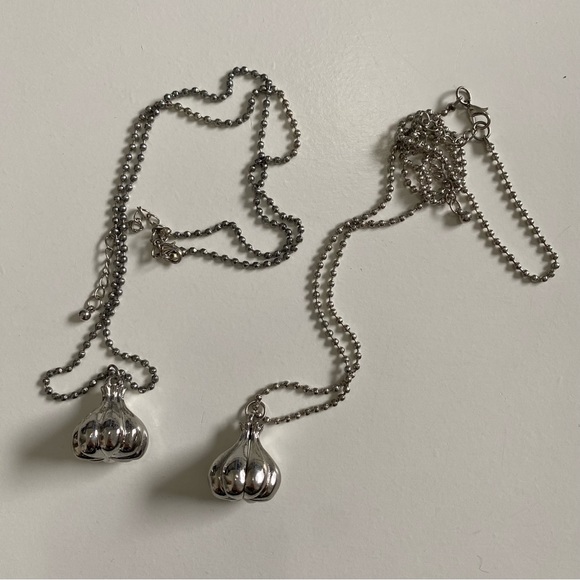Jewelry Silver Garlic Bulb Goth Vampire Necklaces Halloween